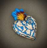 Corazón de milagritos chico azul 0140