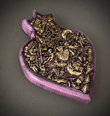 Corazón Boleado con milagritos lila 0165