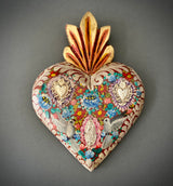 Corazón milagritos palomas grande 0117