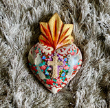 Corazón milagritos palomas mini 0113